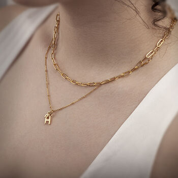 Paper Clip Chain In Gold Plated, 2 of 4