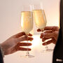 Personalised Carved Heart Champagne Flutes For Couples, thumbnail 3 of 6