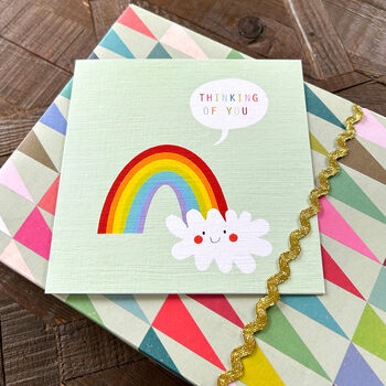 Rainbow Thinking Of You Card, 3 of 5