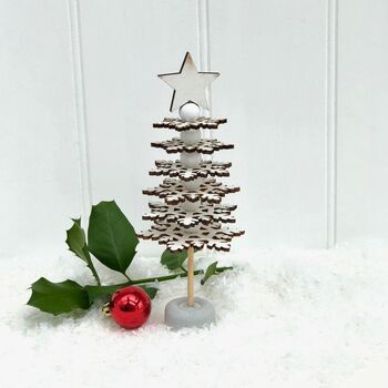 Small Wooden Snowflake Tree, 2 of 2