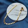 Golden Brass Fan Charm Thin Slim Foot Payal Anklet, thumbnail 3 of 6