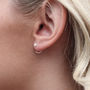 Gold Plated Or Silver And Pearl Pull Through Earrings, thumbnail 2 of 7