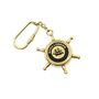 Brass Ship Wheel Compass Keyring, thumbnail 2 of 5