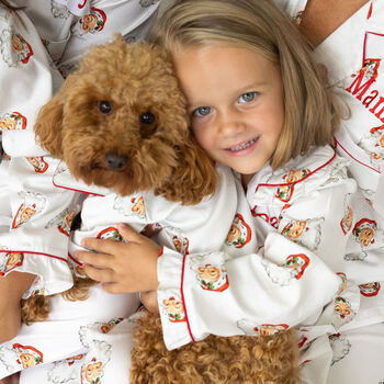 Personalised Dog Santa Christmas Pyjamas, 9 of 12