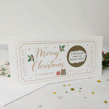 Personalised Experience Gift Voucher Scratch Card, 5 of 8