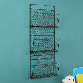Wall Mounted Children's Book Triple Storage Rack, 2 of 5