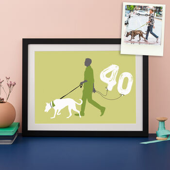 40th Birthday Silhouette Personalised Print, 2 of 6