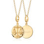 Engraved Gold Plated Libra Zodiac Necklace, thumbnail 1 of 9