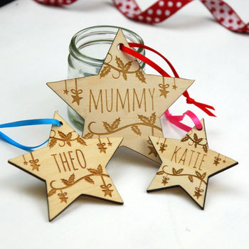 Personalised Engraved Star Decoration, 5 of 6
