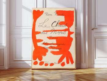 Picasso Set Of Two Orange Exhibition Art Prints, 4 of 4