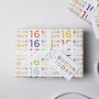 16th Birthday Wrapping Paper Set, thumbnail 7 of 8