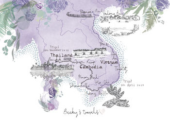 Personalised Travel And Holiday Illustrated Map, 2 of 5