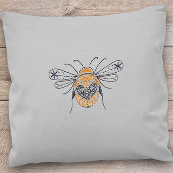 Whimsical Bumblebee Cushion Beginners Embroidery Kit, 3 of 5
