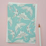 Pack Of Four Bird Print Greetings Cards, thumbnail 2 of 6