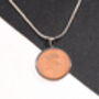 1976 50th Birthday Decimal One Penny Coin Pendant, thumbnail 1 of 5