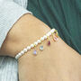 Pearl Bracelet With Family Birthstone Teardrops, thumbnail 6 of 10