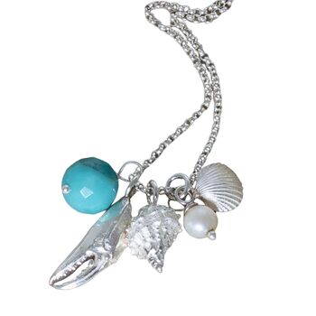 Silver Beachcomber Shell Charm Necklace, 2 of 7