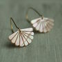 Mother Of Pearl Bridal Art Deco Scallop Earrings, thumbnail 11 of 11