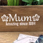 Carved Beech Wood Pot Planter For Mum, thumbnail 4 of 5