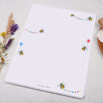 A4 Bee Party Letter Writing Paper, 3 of 4