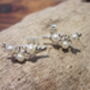Freshwater Pearl Silver Branch Earrings / Ear Climbers, thumbnail 1 of 7