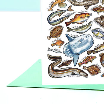 Sea Fish Of Britain Greeting Card, 5 of 7