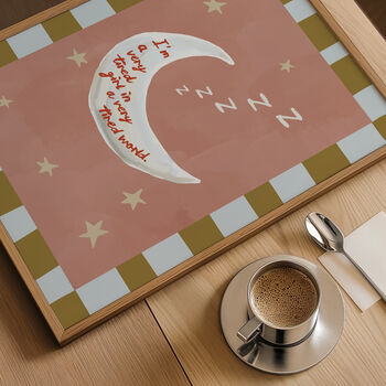 Tired Girl Moon Print, 2 of 10