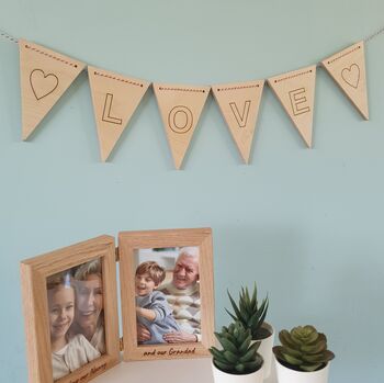 Personalised Wooden Wedding Bunting, 4 of 10
