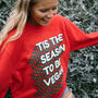 Tis The Season To Be Vegan Women's Christmas Jumper, thumbnail 2 of 6