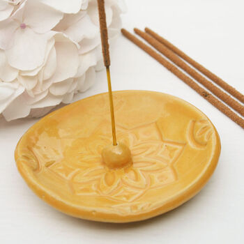 Moroccan Style Mustard Incense Dish, 3 of 6