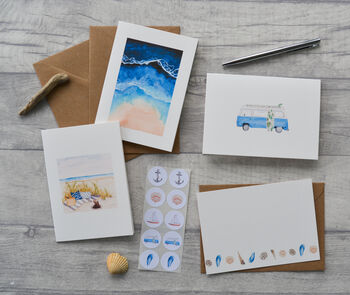 Beach Note Card Stationery Set, 4 of 5