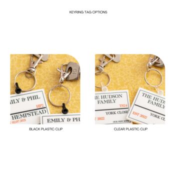 Personalised Couples New Home Street Sign Keyring Set, 3 of 3