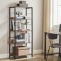 Five/Six Tier Bookcase With Back Panels Shelving Unit, thumbnail 1 of 12