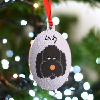 Cockapoo Christmas Dog Breec Decoration Personalised, 8 of 9