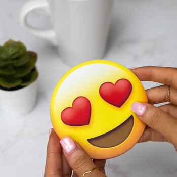 Phwoar! Smiley Emoji Valentines Card And Pvc Coaster, 2 of 4