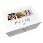 Personalised Couples Photo White Wooden Keepsake Memory Box, thumbnail 9 of 10