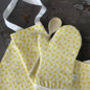 Sunshine Yellow Daffodil Cotton Linen Single Oven Mitt, thumbnail 3 of 3