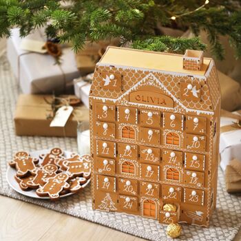 Personalised Gingerbread House LED Advent Calendar, 10 of 10