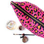 Makeup And Cosmetic Bag Gift Set Hot Pink Leopard Print, thumbnail 8 of 12