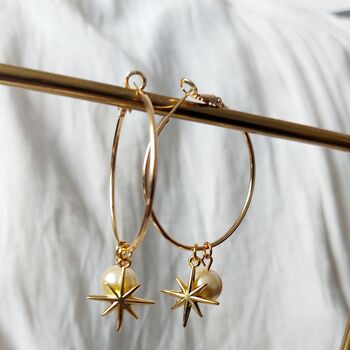 Charm Gold Plated Hoop Earrings Mothers Day Jewellery, 5 of 10