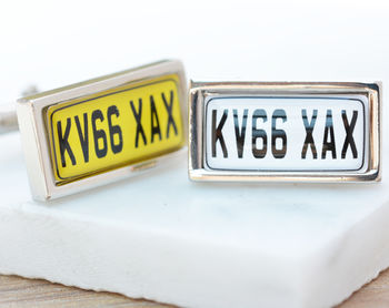 Personalised Car Number Plate Cufflinks, 4 of 9