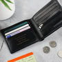 Gifts For Him Personalised Leather Wallet For Men, thumbnail 8 of 9