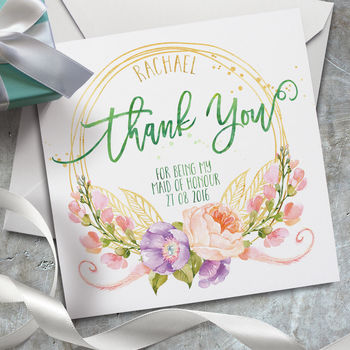 Personalised Wedding Thank You Card By Lost Wonderland