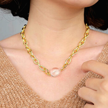 Diamond April Birthstone Statement Pendant Necklace, 2 of 6