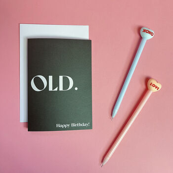 Old! Funny Birthday Wordy Card, 2 of 2