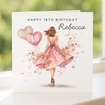 Personalised 18th Birthday Card For Her Daughter Balloons, 4 of 8