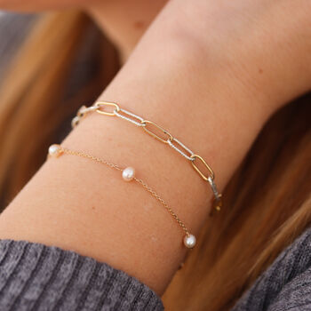 Paperclip Bracelet In Gold Filled And Sterling Silver, 5 of 5