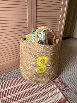 Alphabet Hand Made Basket Bags, 5 of 6