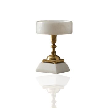 Two Tier White Marble Stand With Gold Branch, 2 of 2