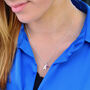 Sterling Silver Modern Initial And Birthstone Necklace, thumbnail 4 of 8